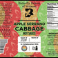 Apple Serrano Cabbage Hot Sauce