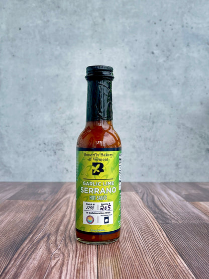 Garlic Lime Serrano Hot Sauce - Butterfly Bakery of Vermont