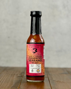 Garlic Ginger Fermented Serrano Hot Sauce
