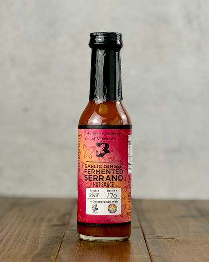 Garlic Ginger Fermented Serrano Hot Sauce