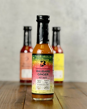 Rhubarb Ginger Hot Sauce