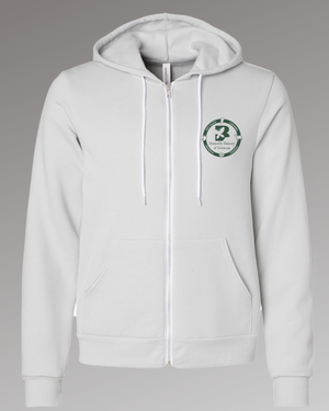 Beenanza Small Farms Big Flavor Peppers Full Zip Hoodie - Silver