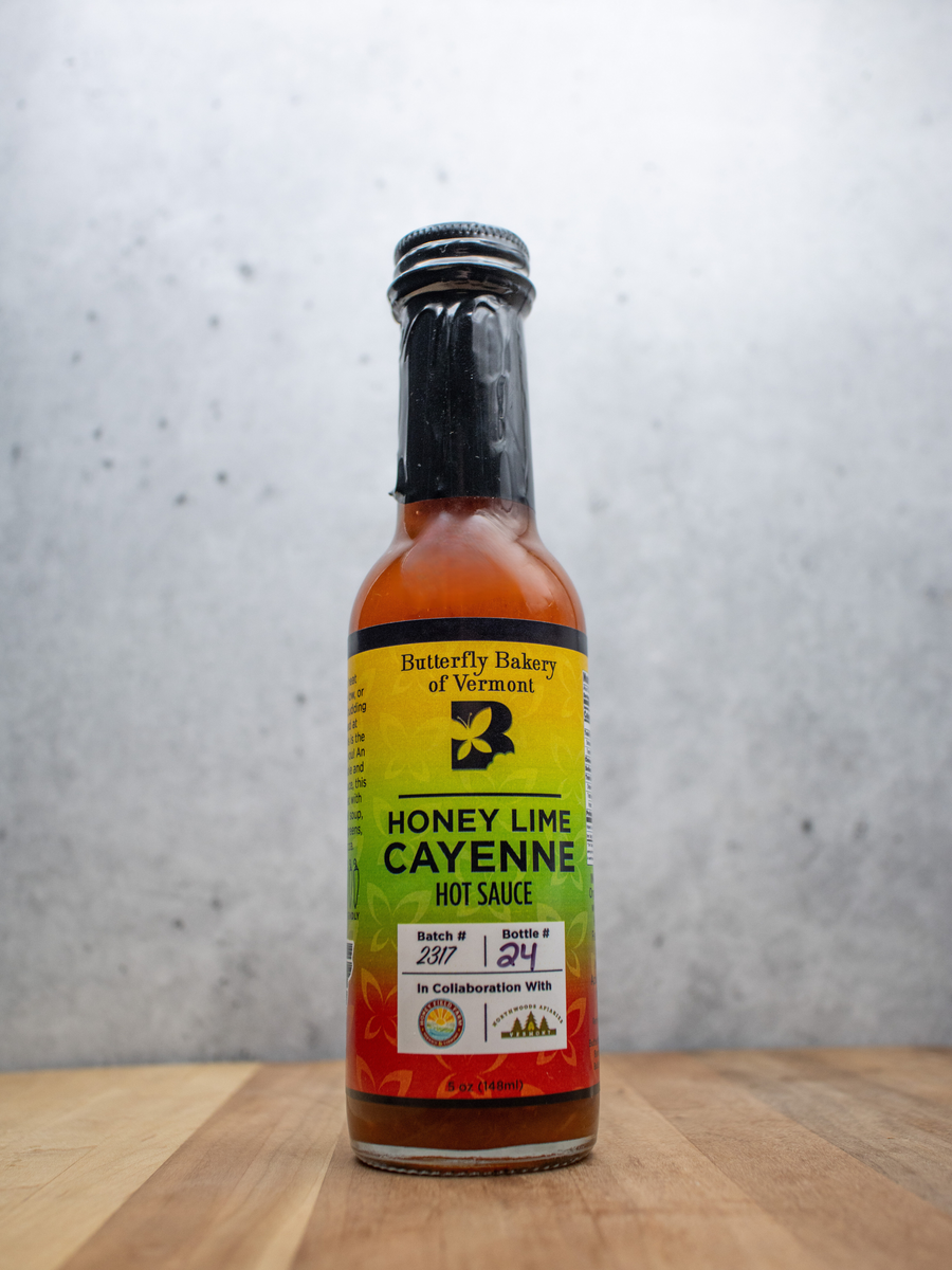 Honey Lime Cayenne Hot Sauce - Butterfly Bakery of Vermont