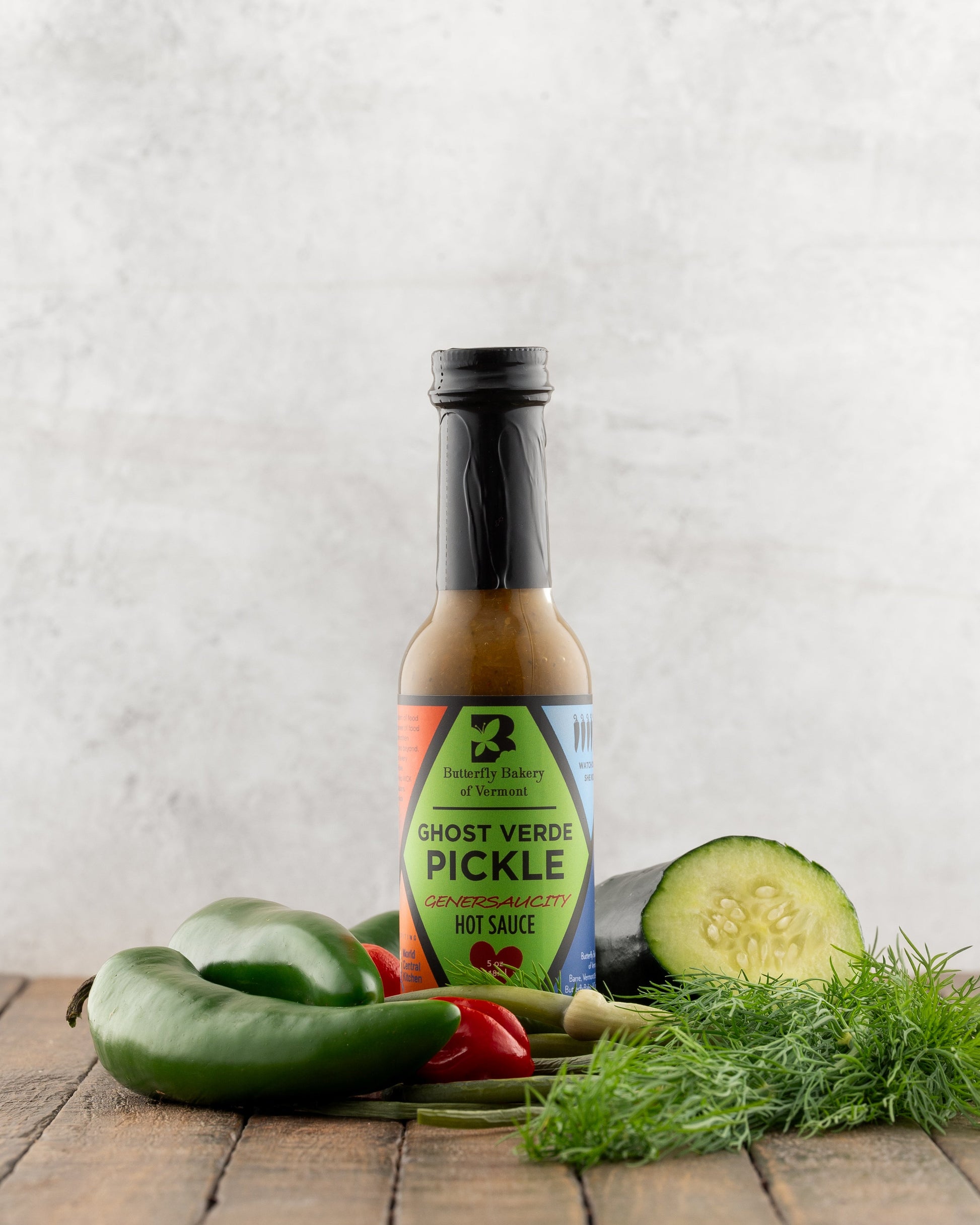 Butterfly Bakery of Vermont Ghost Verde Pickle Hot Sauce