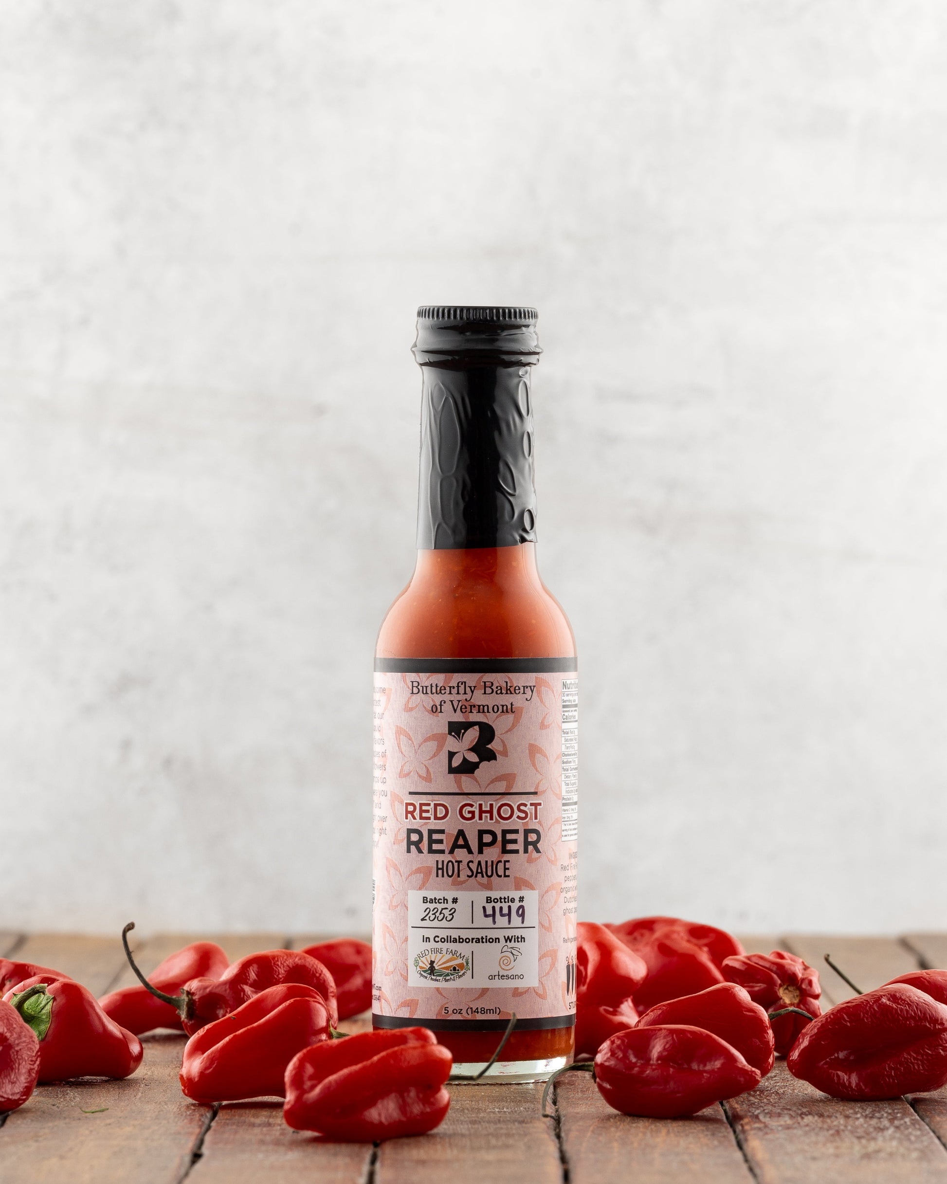 Butterfly Bakery of Vermont Red Ghost Reaper Hot Sauce