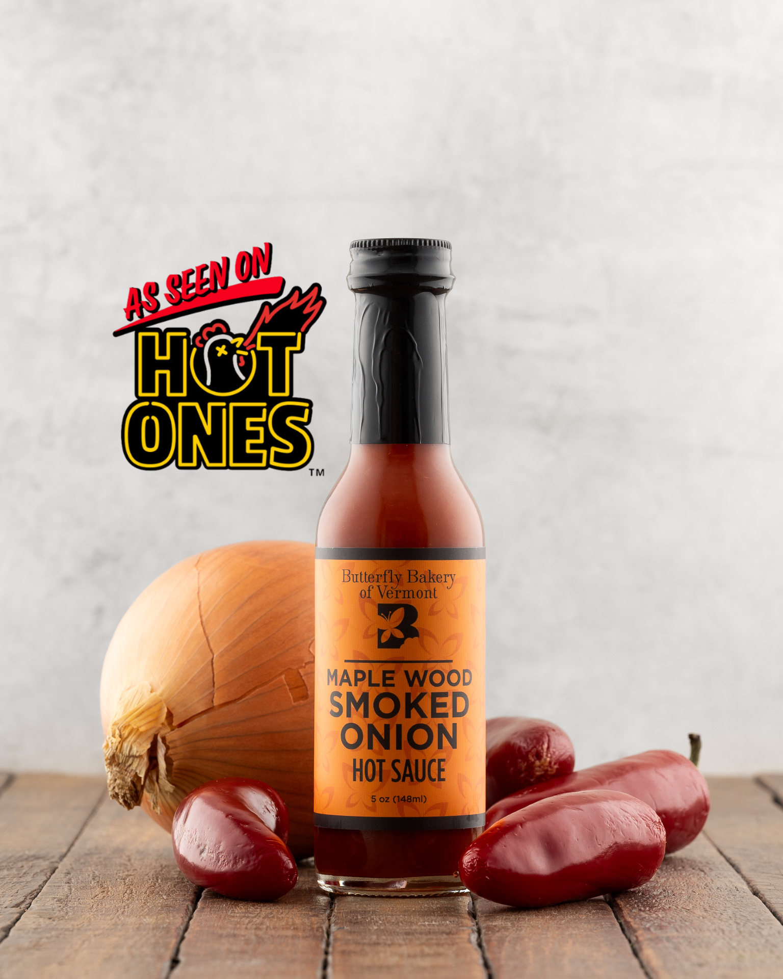 Maple Wood Smoked Onion Hot Sauce