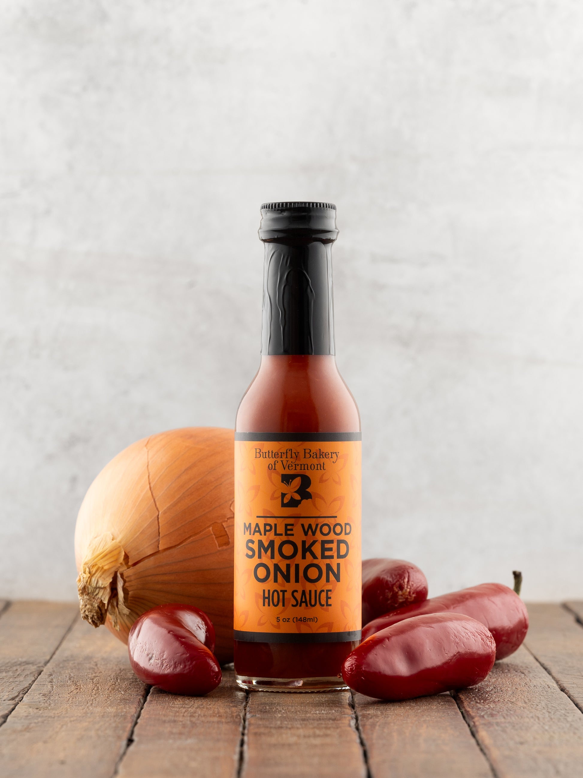 Butterfly Bakery of Vermont Maple Wood Smoked Onion Hot Sauce