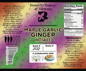 Maple Garlic Ginger Hot Sauce