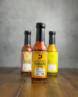 Roasted Pumpkin Tomato Hot Sauce