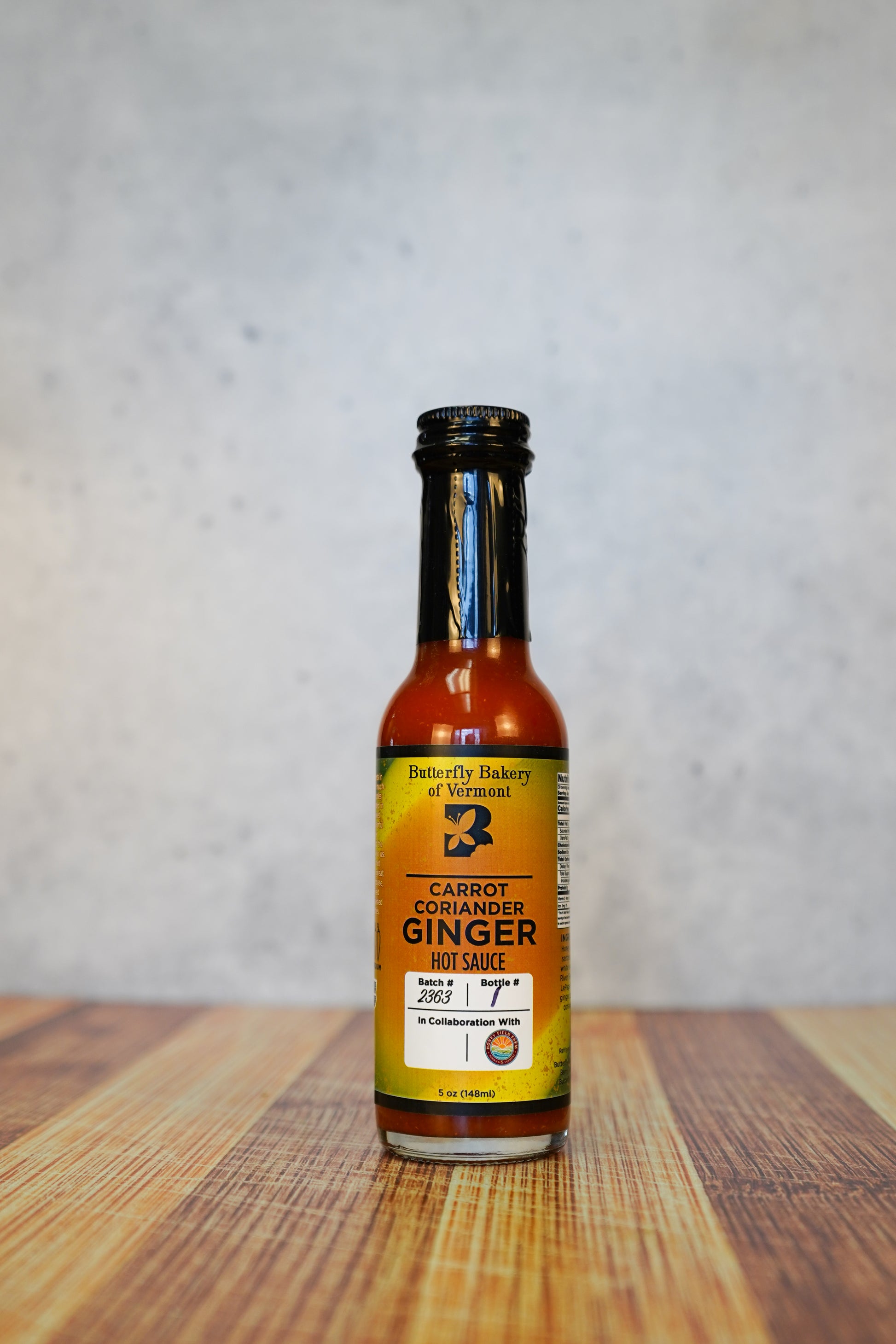 Carrot Coriander Ginger Hot Sauce - Butterfly Bakery of Vermont