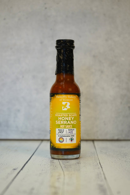 Roasted Scape Honey Serrano Hot Sauce - Butterfly Bakery of Vermont