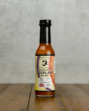 Tomato Ghost Eggplant Hot Sauce