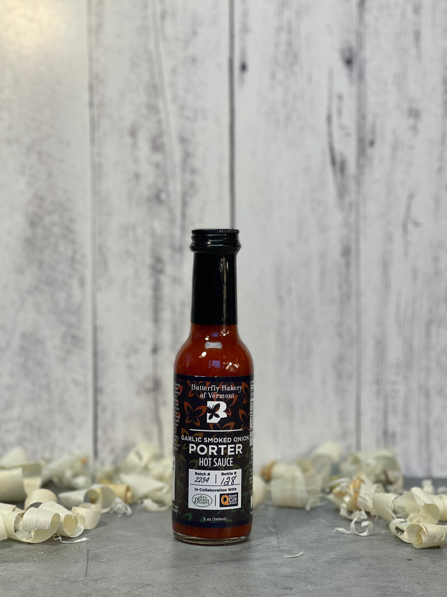 Garlic Smoked Onion Porter Hot Sauce - Butterfly Bakery of Vermont