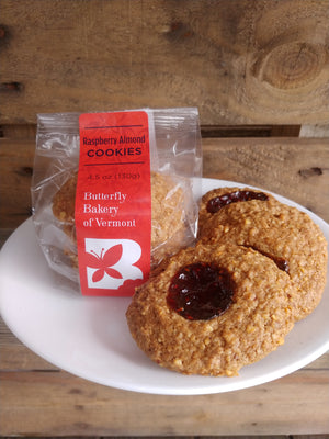 Raspberry Almond Cookies - Butterfly Bakery of Vermont
