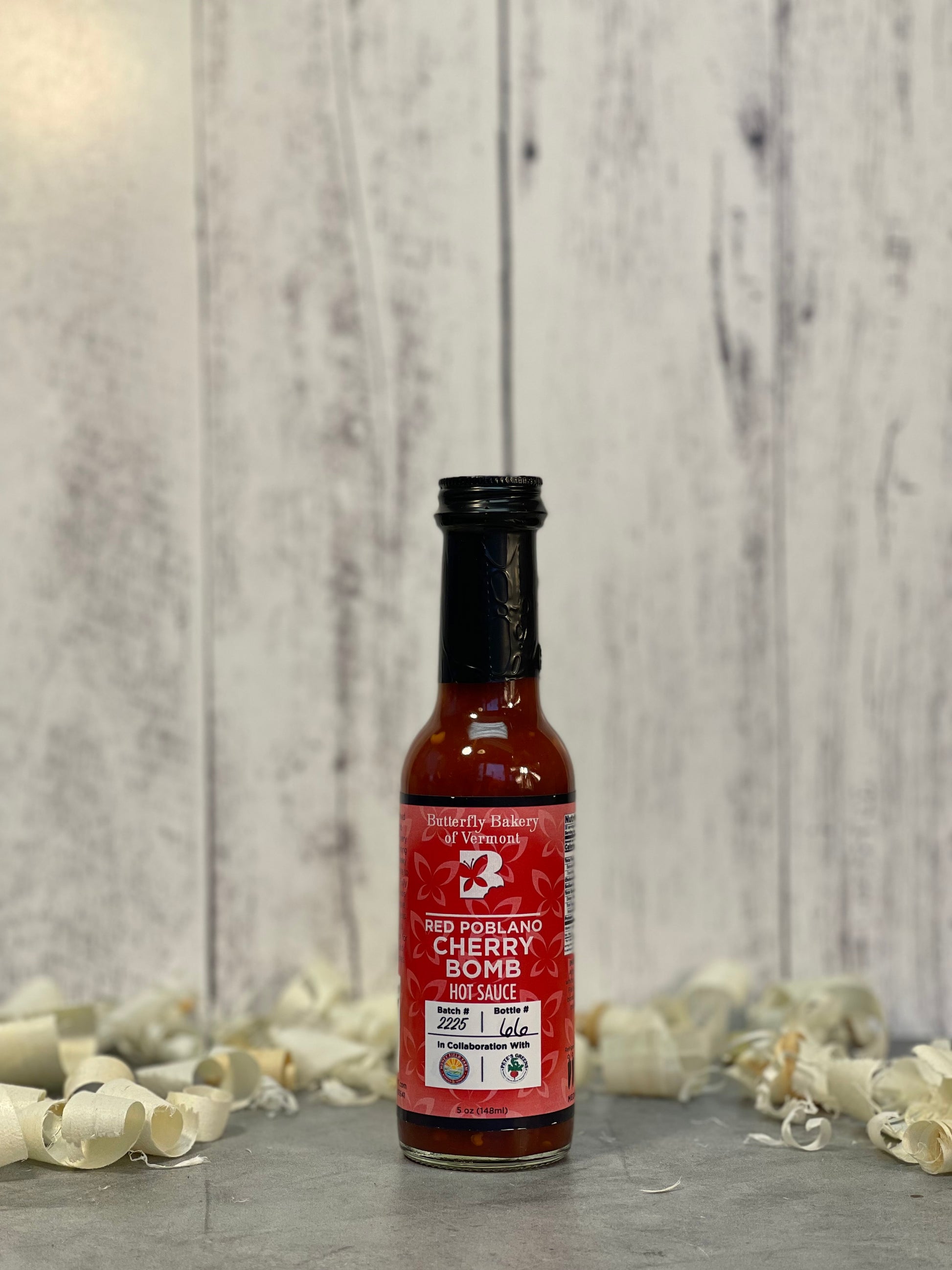 Red Poblano Cherry Bomb Hot Sauce - Butterfly Bakery of Vermont